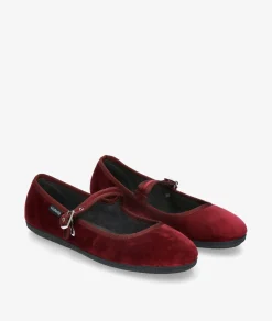 Bailarinas Victoria 104913 en BURDEOS TERCIOPELO