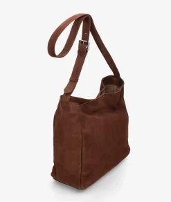 Bolso de piel BLOOM - CNP TEXAS en serraje marrón