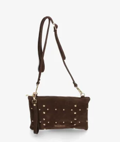 Bolso de piel bloom&you MIST FOLDER en serraje marrón