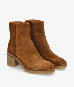 Botines Alpe2626 en serraje cuero