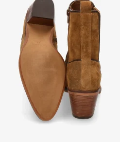 Botines Alpe5213 en serraje cuero