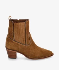 Botines Alpe5213 en serraje cuero