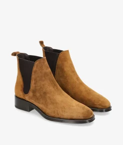 Botines Alpe2349 en serraje cuero