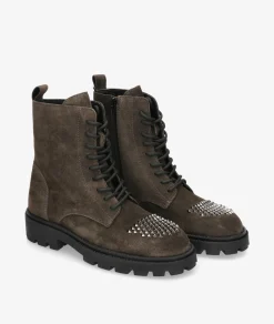 Botines Alpe5307 en serraje gris