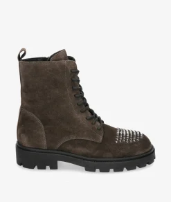 Botines Alpe5307 en serraje gris