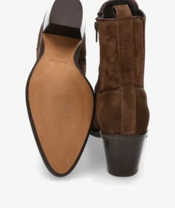 Botines Alpe5213 en serraje marrón