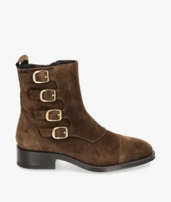 Botines Alpe2322 en serraje marrón