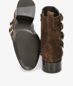 Botines Alpe2322 en serraje marrón