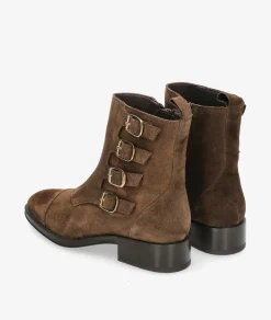 Botines Alpe2322 en serraje marrón
