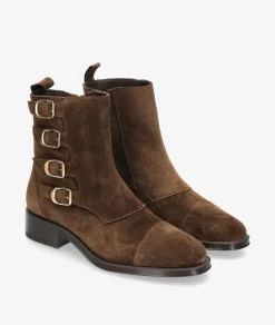 Botines Alpe2322 en serraje marrón