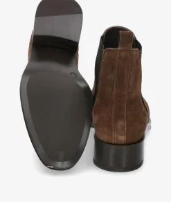 Botines Alpe2349 en serraje marrón