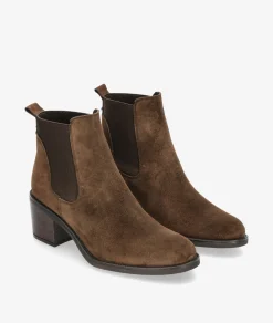 Botines Alpe2202 en serraje marrón