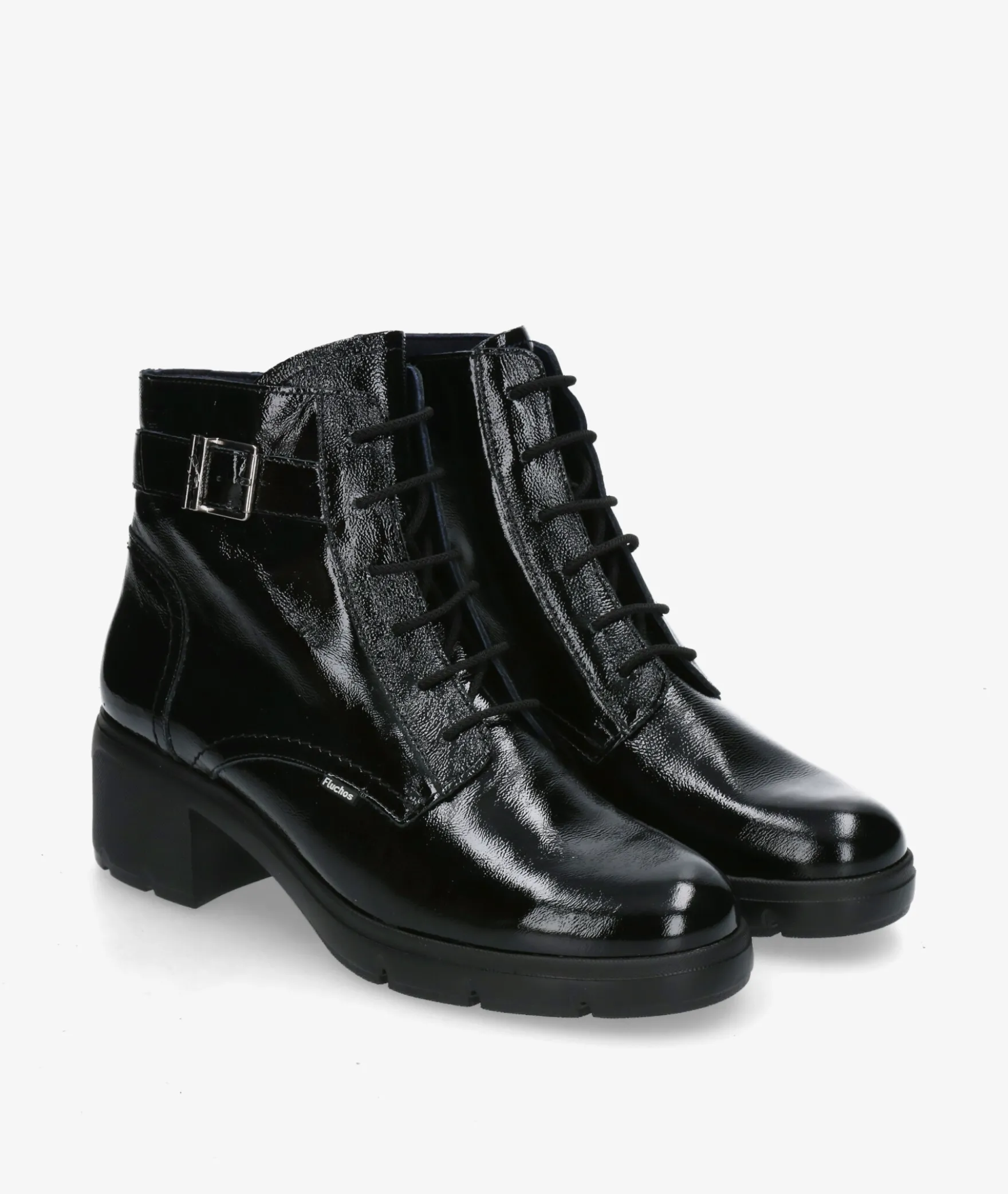 Botines FluchosF2107 en charol negro