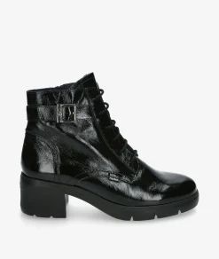 Botines FluchosF2107 en charol negro
