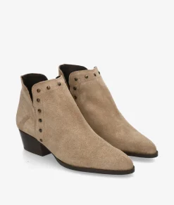 Botines Kénnebec954 TACHAS en serraje taupe