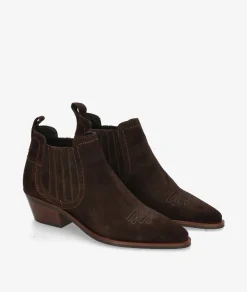 Botines LOLKORA 7231 en serraje marrón