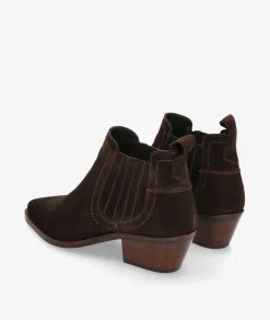 Botines LOLKORA 7231 en serraje marrón