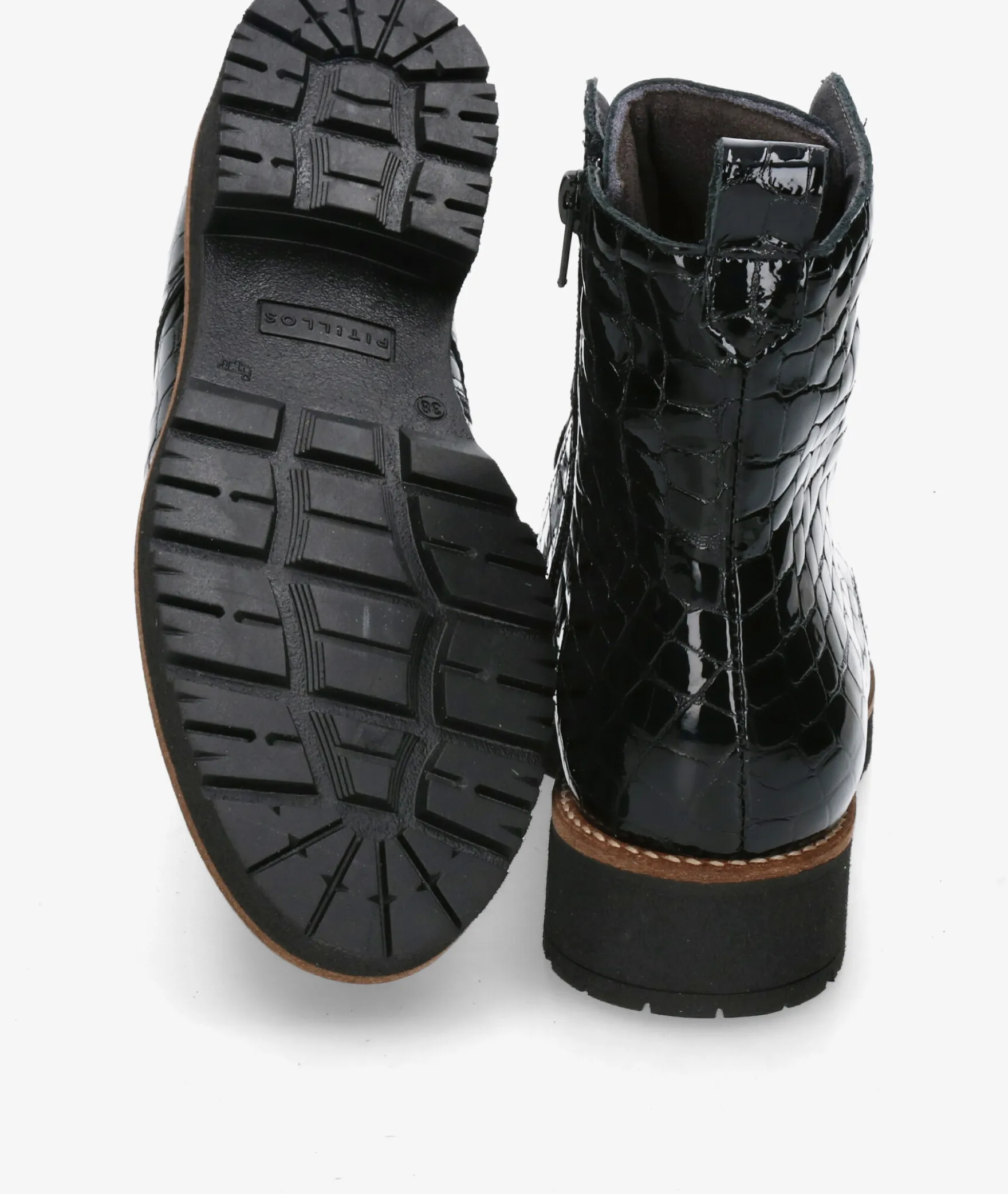 Botines Pitillos10774 en charol negro