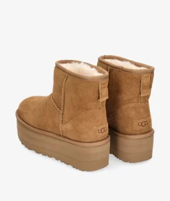 Botines UGGCLASSIC MINI PLATFORM en cuero