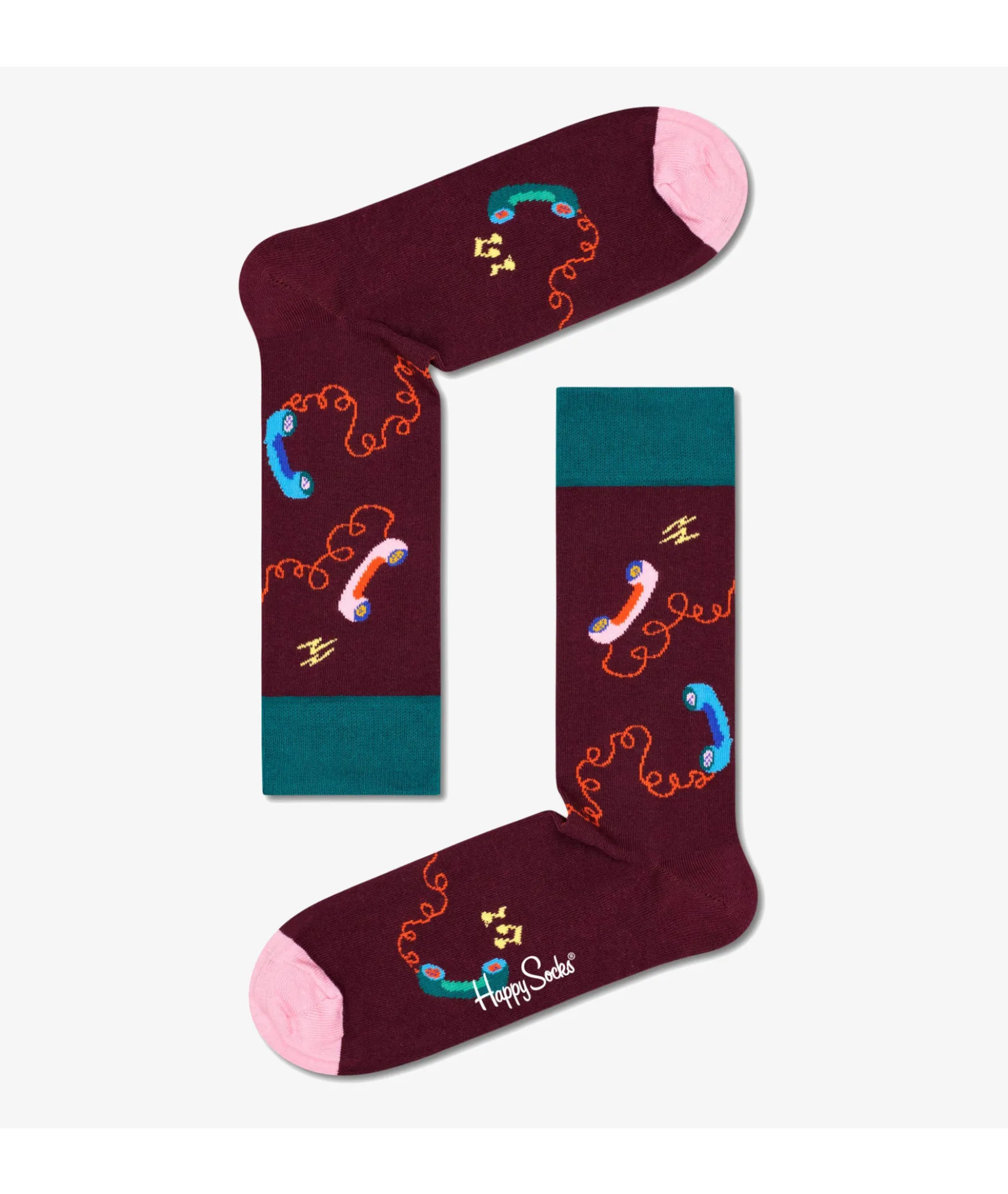 Calcetínes unisex HAPPY SOCKS SIT01-4500 en burdeos