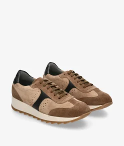 Deportivos bloom&youONA en serraje taupe