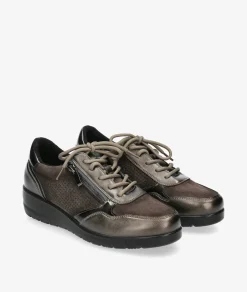 Deportivos DOCTOR CUTILLAS45411 en taupe metalizado