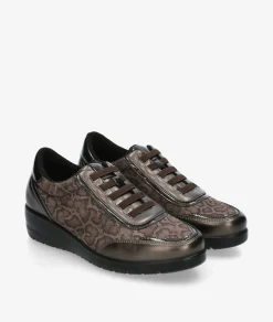 Deportivos DOCTOR CUTILLAS45419 en serpiente taupe