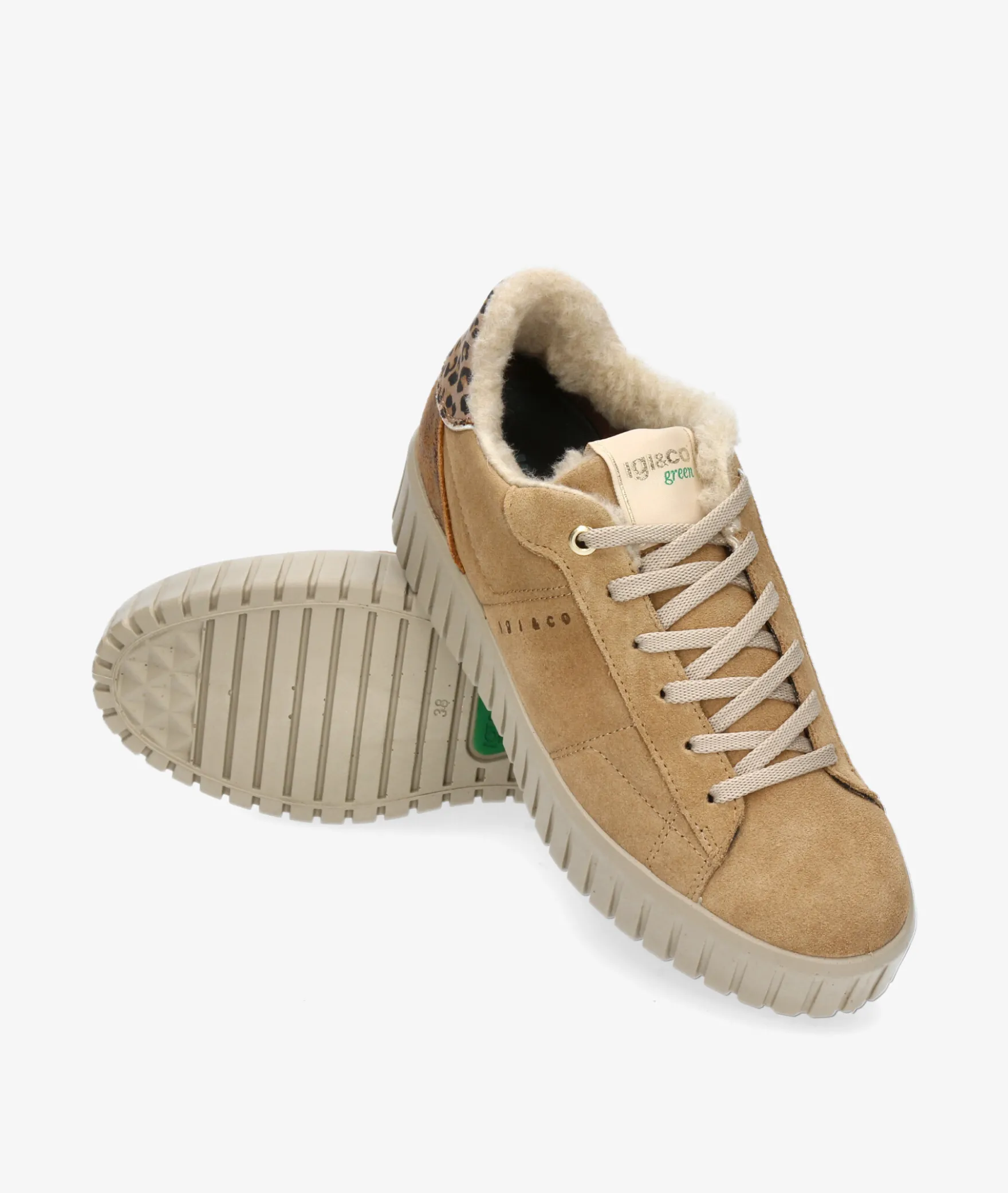Deportivos Igi&Co6680244 en serraje camel