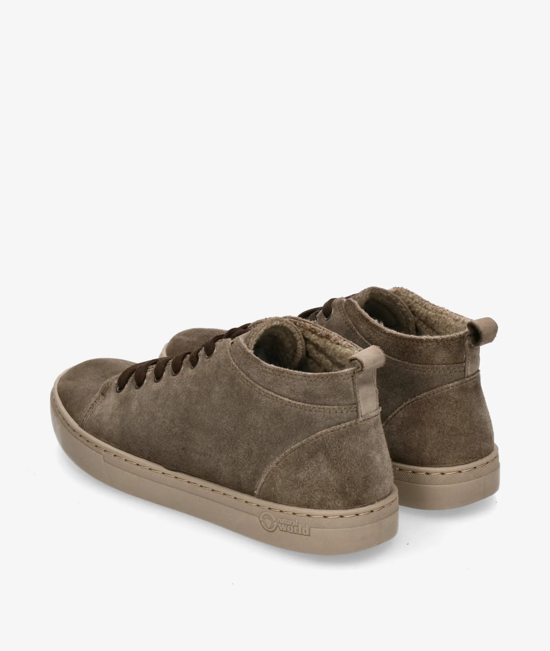 Deportivos Natural World6721 en serraje kaki