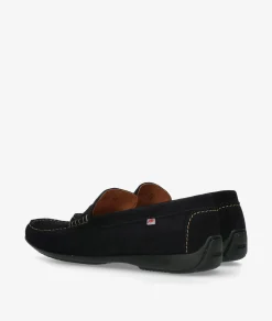 Mocasines Fluchos F2207 en serraje azul