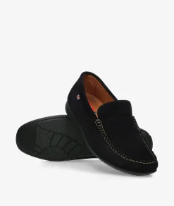 Mocasines Fluchos F2207 en serraje azul