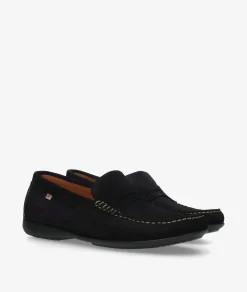 Mocasines Fluchos F2207 en serraje azul