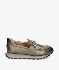Mocasines Hispanitas HI243621 en taupe metalizado