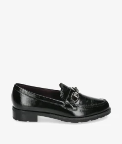 Mocasines Pitillos 10180 en charol negro
