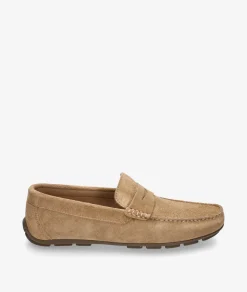 Mocasines Traveris 33720 en serraje taupe