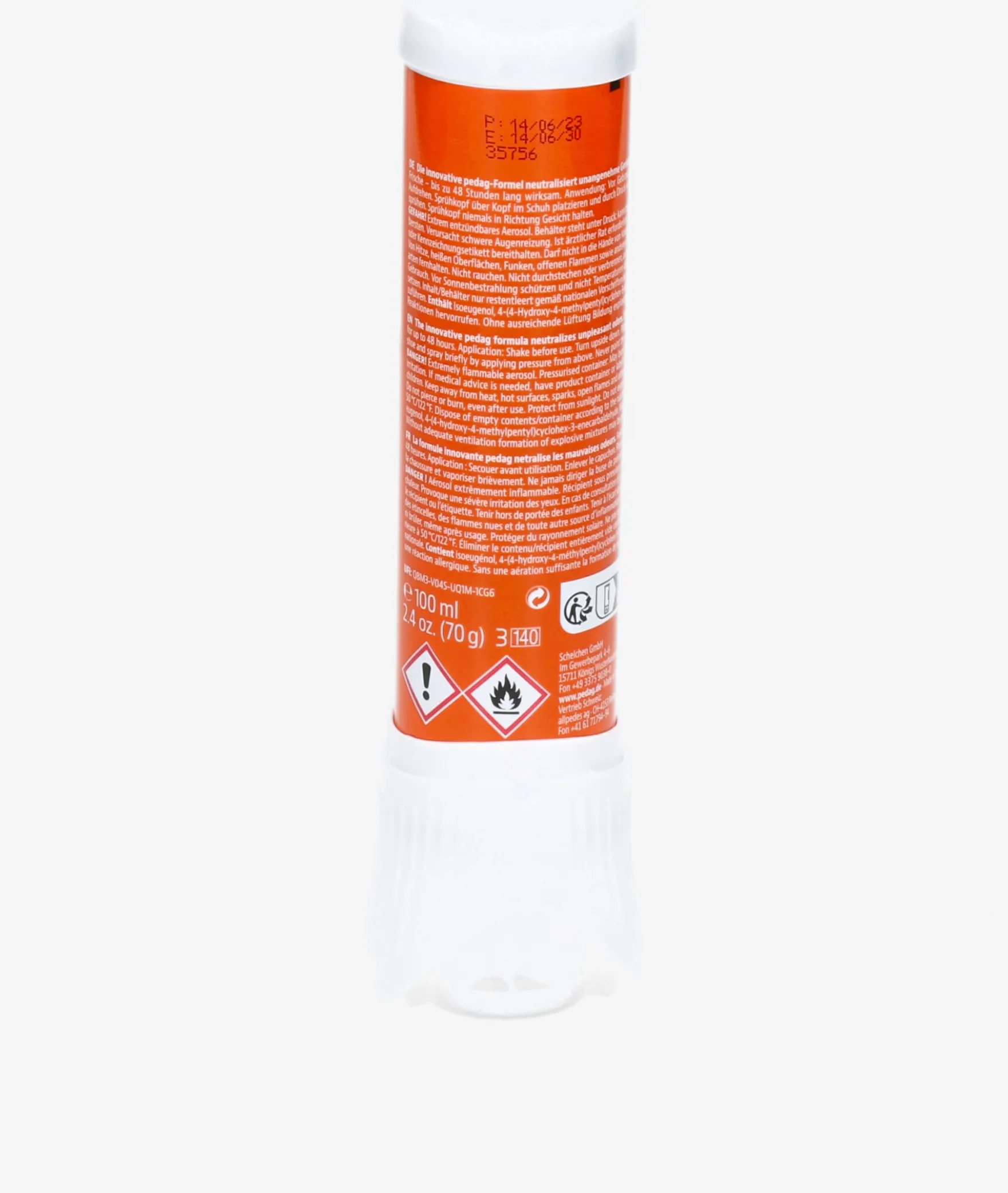 Producto de limpieza PEDAG 83920 SHOE FRESH 100