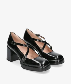 vestir con plataforma Hispanitas HI243660 en charol negro