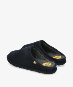 Zapatillas de casa Nordikas2217 en serraje azul