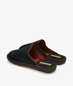 Zapatillas de casa Nordikas236/F en serraje azul