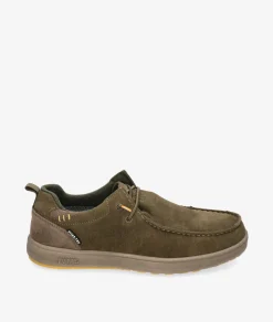 Zapatos casual Walk in Pitas ARAL en serraje kaki