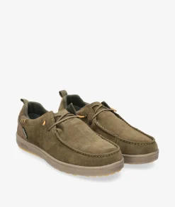 Zapatos casual Walk in Pitas ARAL en serraje kaki
