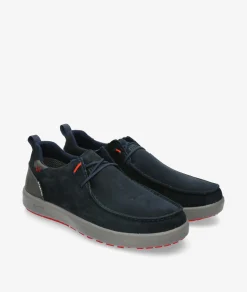 Zapatos casual Walk in Pitas ARAL en serraje azul