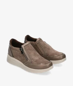 Zapatos confort Amarpies 29351 en topo