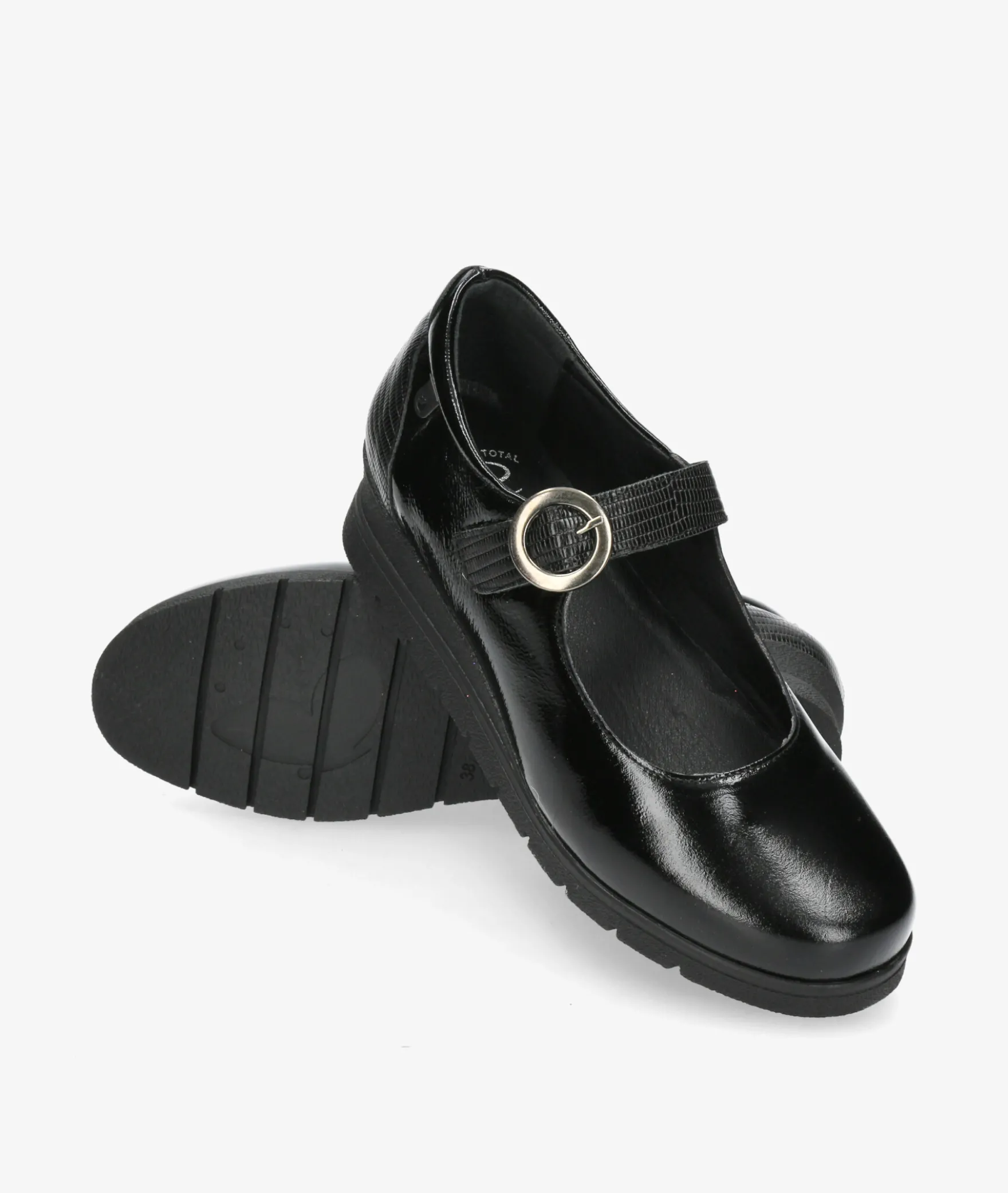Zapatos confort Valeria´s 1522 en charol negro