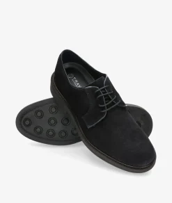 Zapatos de vestir Traveris 28751 en serraje azul
