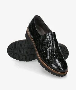 Zapatos Pitillos10772 en charol negro