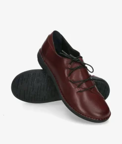 Zapatos planos Traveris IB16353 en burdeos